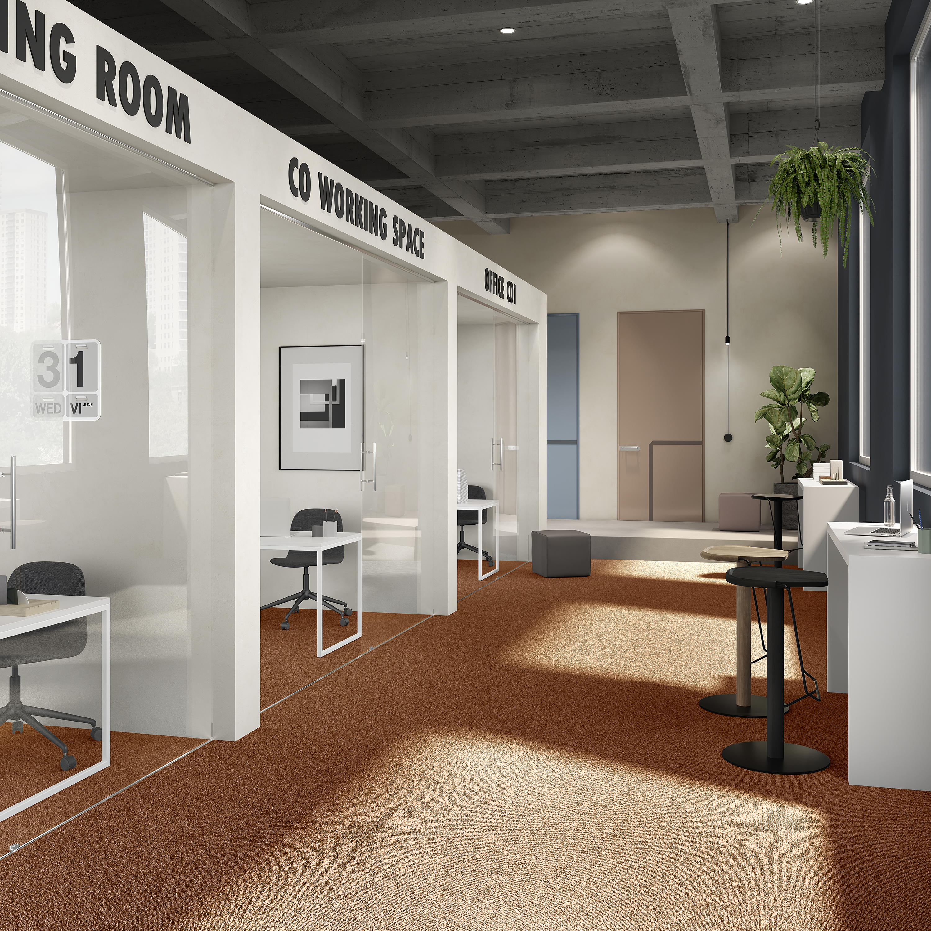 Ковровая плитка Medusa Tile 84 (500*500*5 мм) — купить в Казани