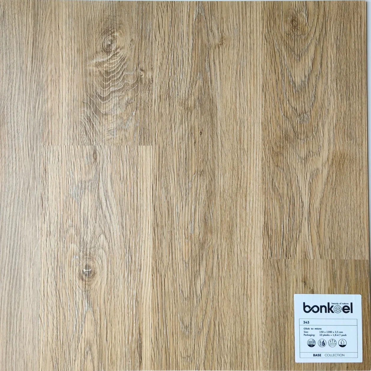 Плитка ПВХ "Bonkeel" Base New 343 (1220*150*3,5 мм) — купить в Казани