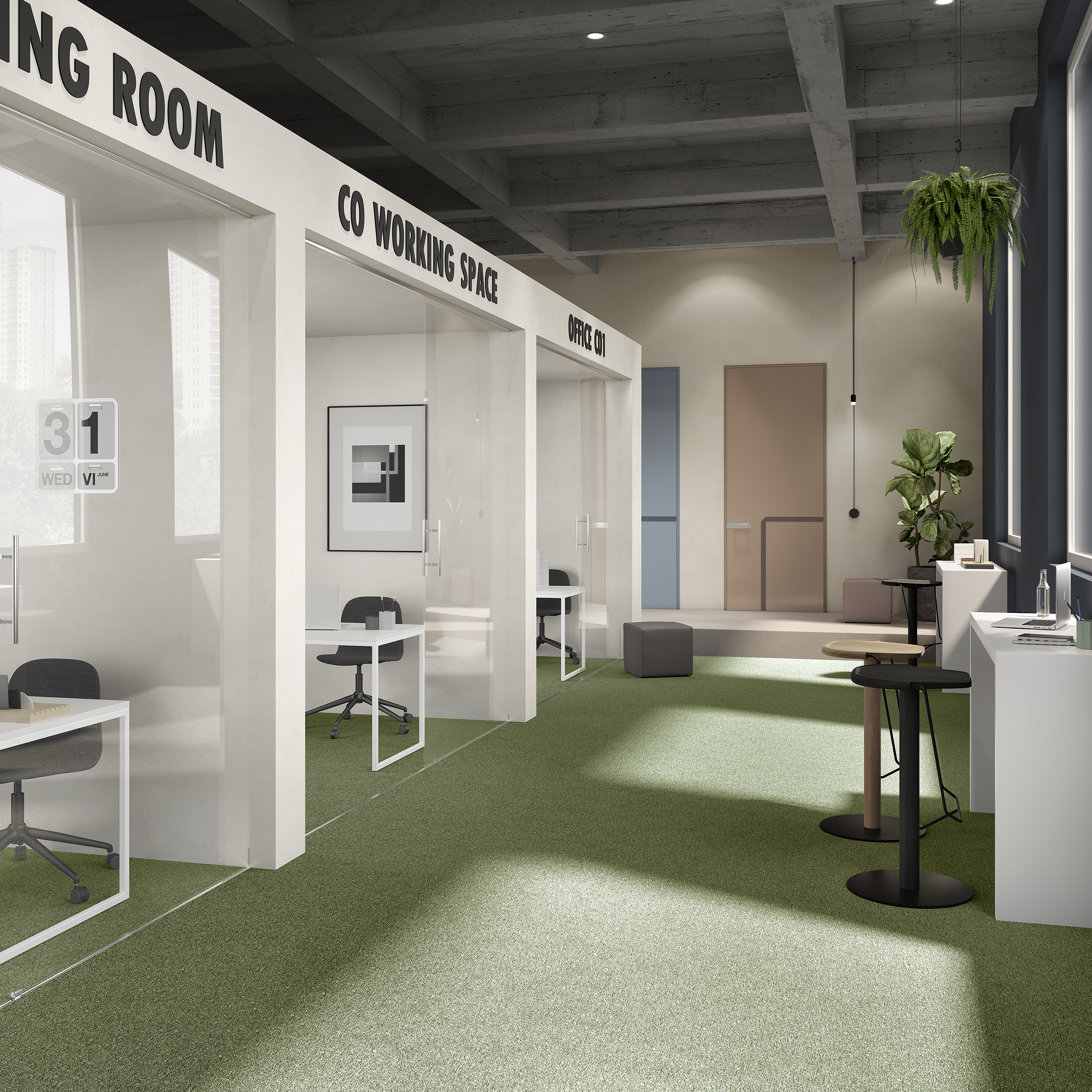 Ковровая плитка Medusa Tile 21 (500*500*5 мм) — купить в Казани