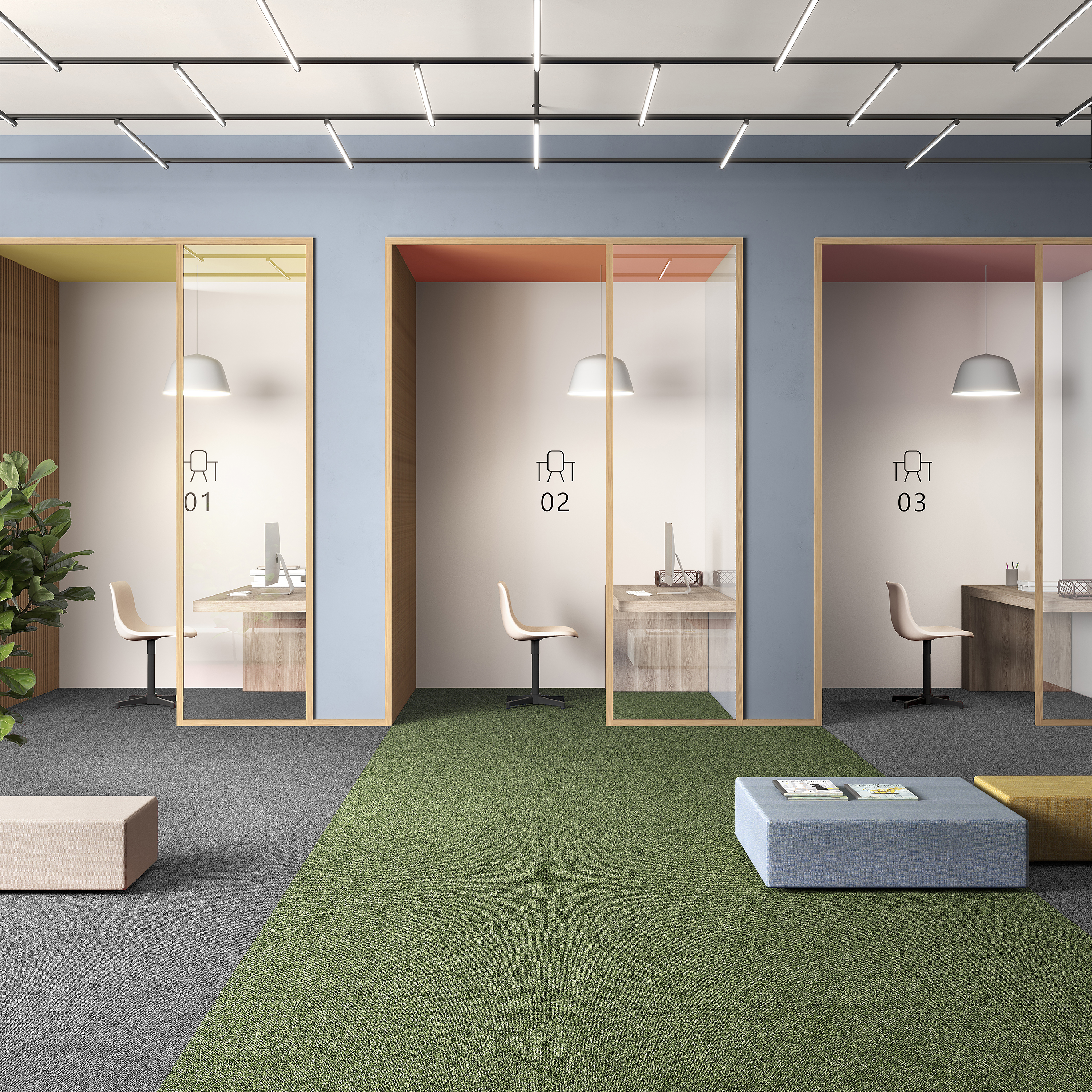 Ковровая плитка Medusa Tile 21 (500*500*5 мм) — купить в Казани