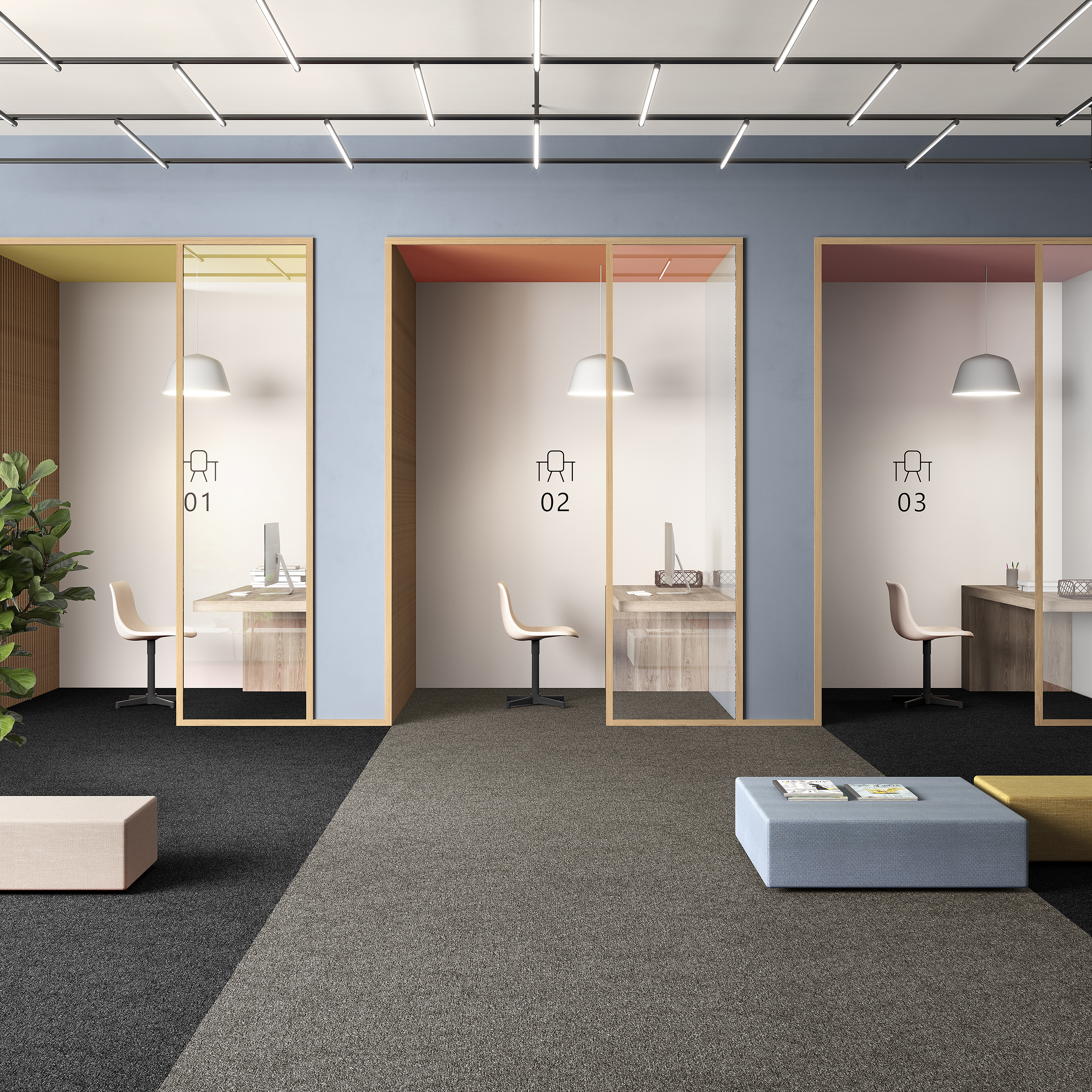 Ковровая плитка Medusa Tile 40 (500*500*5 мм) — купить в Казани