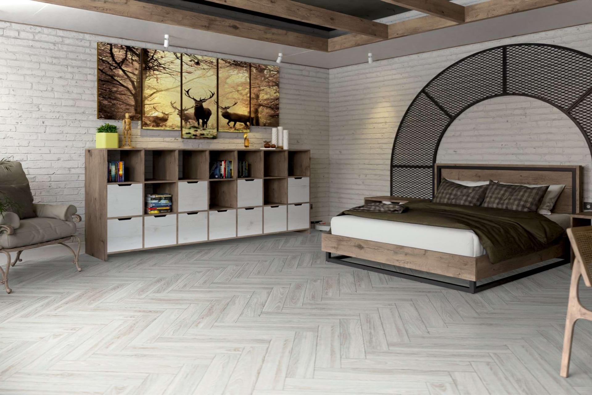 Инженерный паркет «Damy Floor» Ванильный (укладка елочкой) — купить в Казани