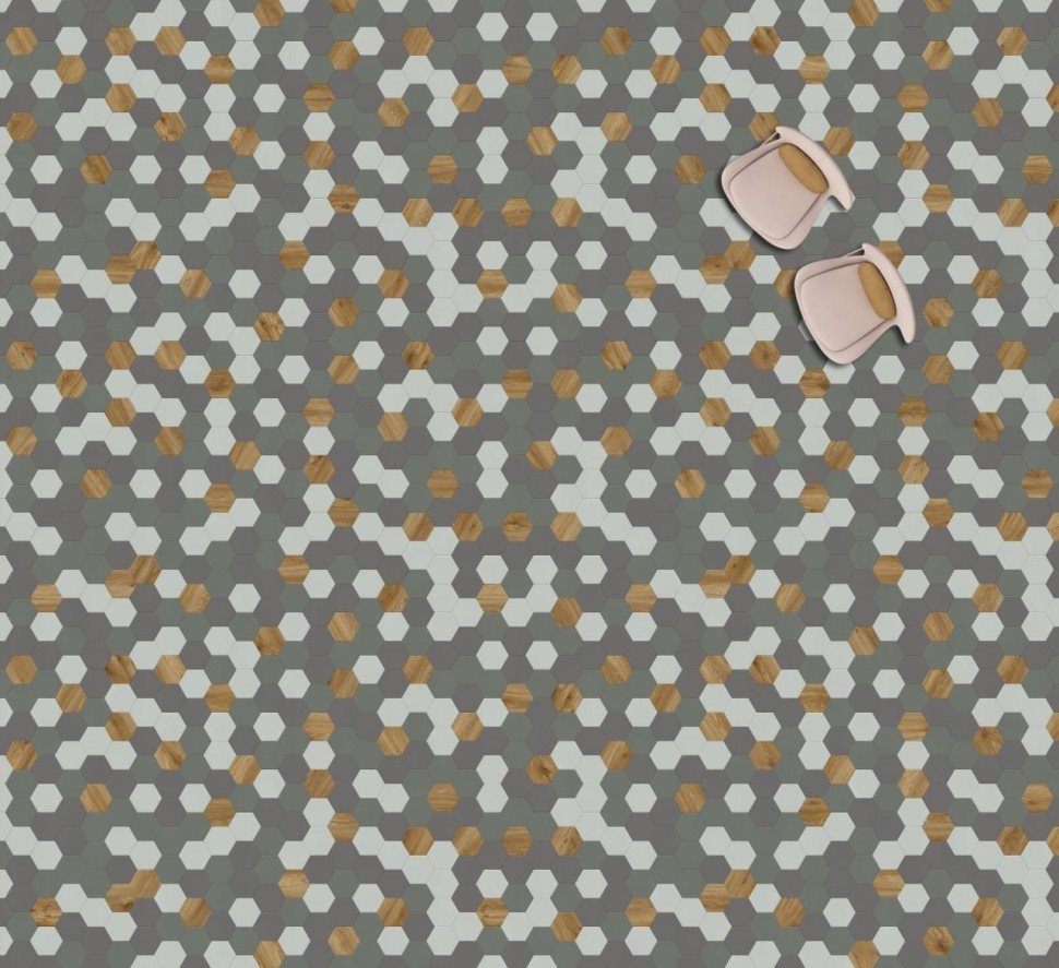 Виниловая плитка "Moduleo" Moods Hexagon 349 (226,32*196*2,5 мм) — купить в Казани