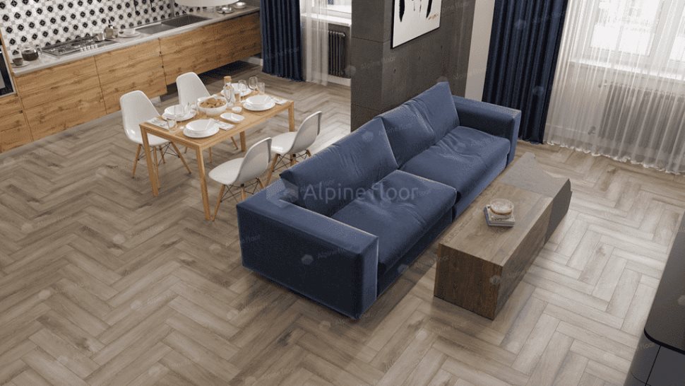 Виниловый ламинат "Alpine Floor" Parquet Light Дуб Исида (600*125*4 мм) — купить в Казани