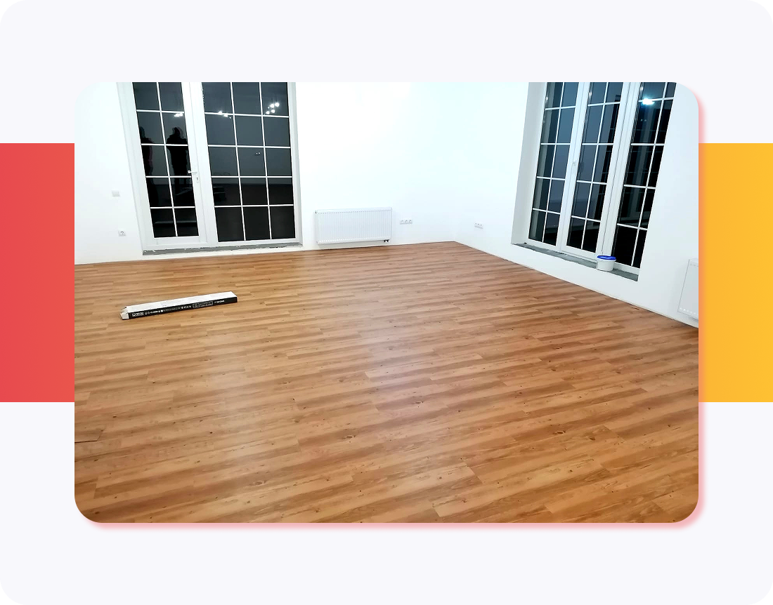 Укладка плитки LVT Orchid Tile в коттедже, 2022 г.