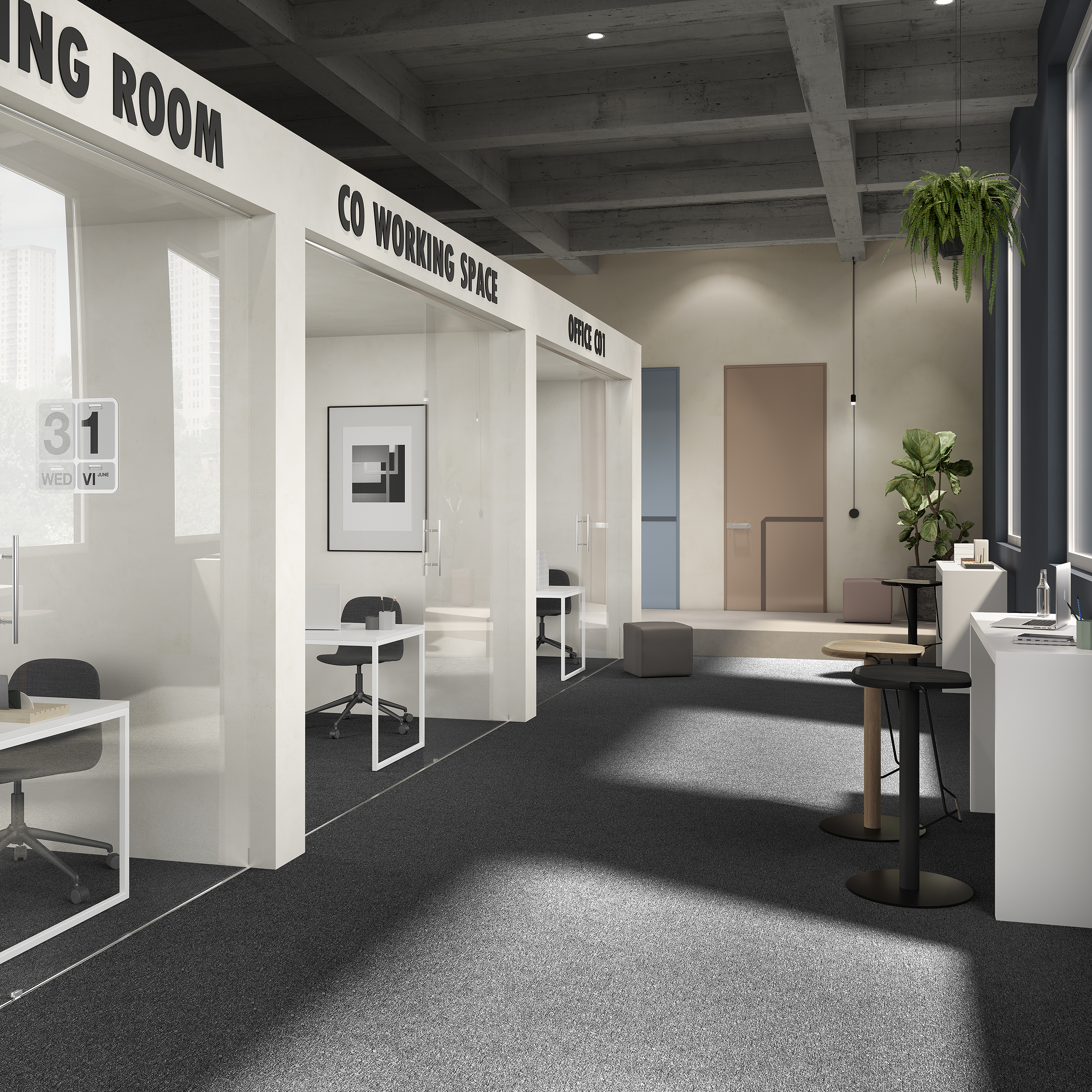 Ковровая плитка Medusa Tile 99 (500*500*5 мм) — купить в Казани