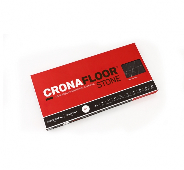 SPC ламинат "CronaFloor" Stone 4V Ноче (600*300*4 мм) — купить в Казани