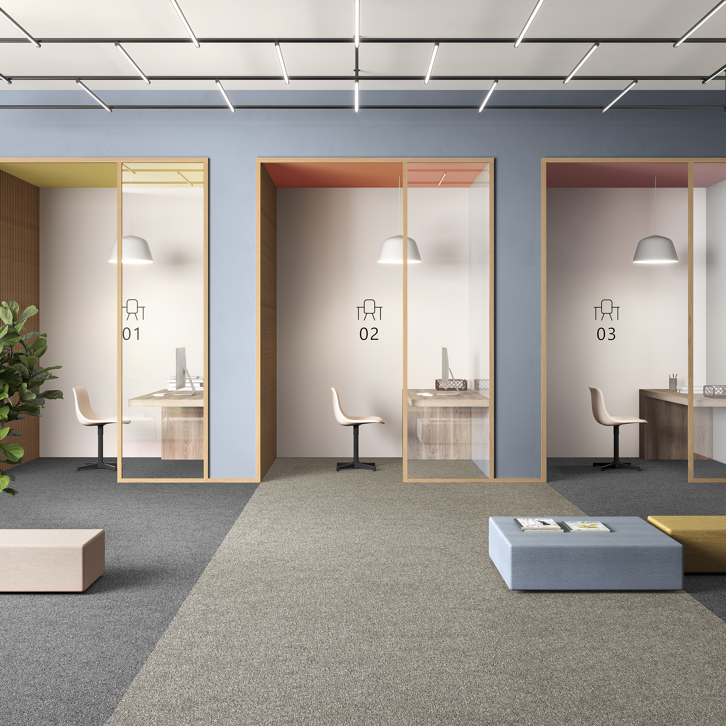 Ковровая плитка Medusa Tile 33 (500*500*5 мм) — купить в Казани