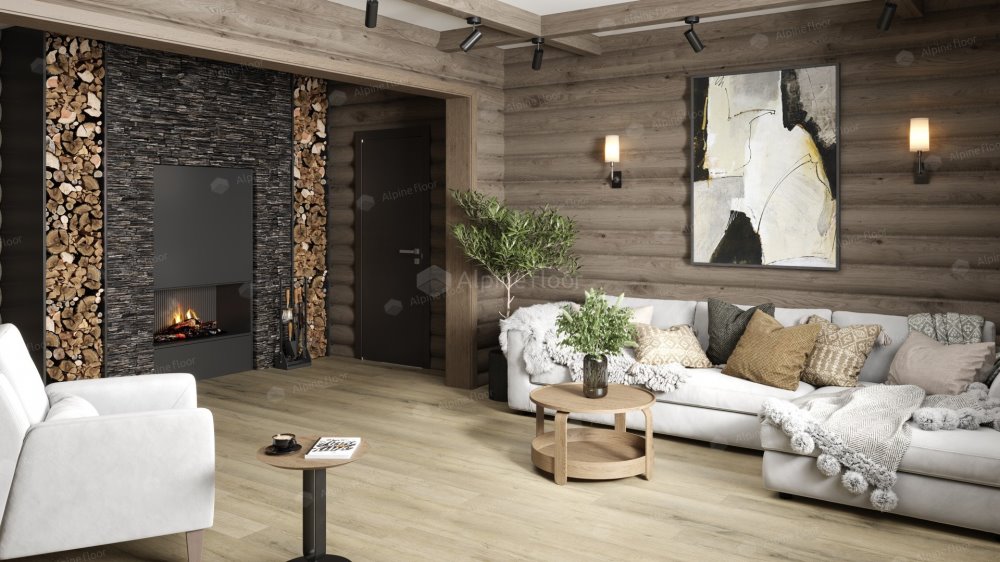 SPC Ламинат "Alpine Floor" Дуб сливочный (1220*183*8 мм) — купить в Казани