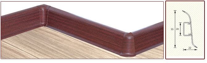 Плинтус "Идеал" пластиковый Комфорт Дуб пепельный (2500*22*55 мм) — купить в Казани