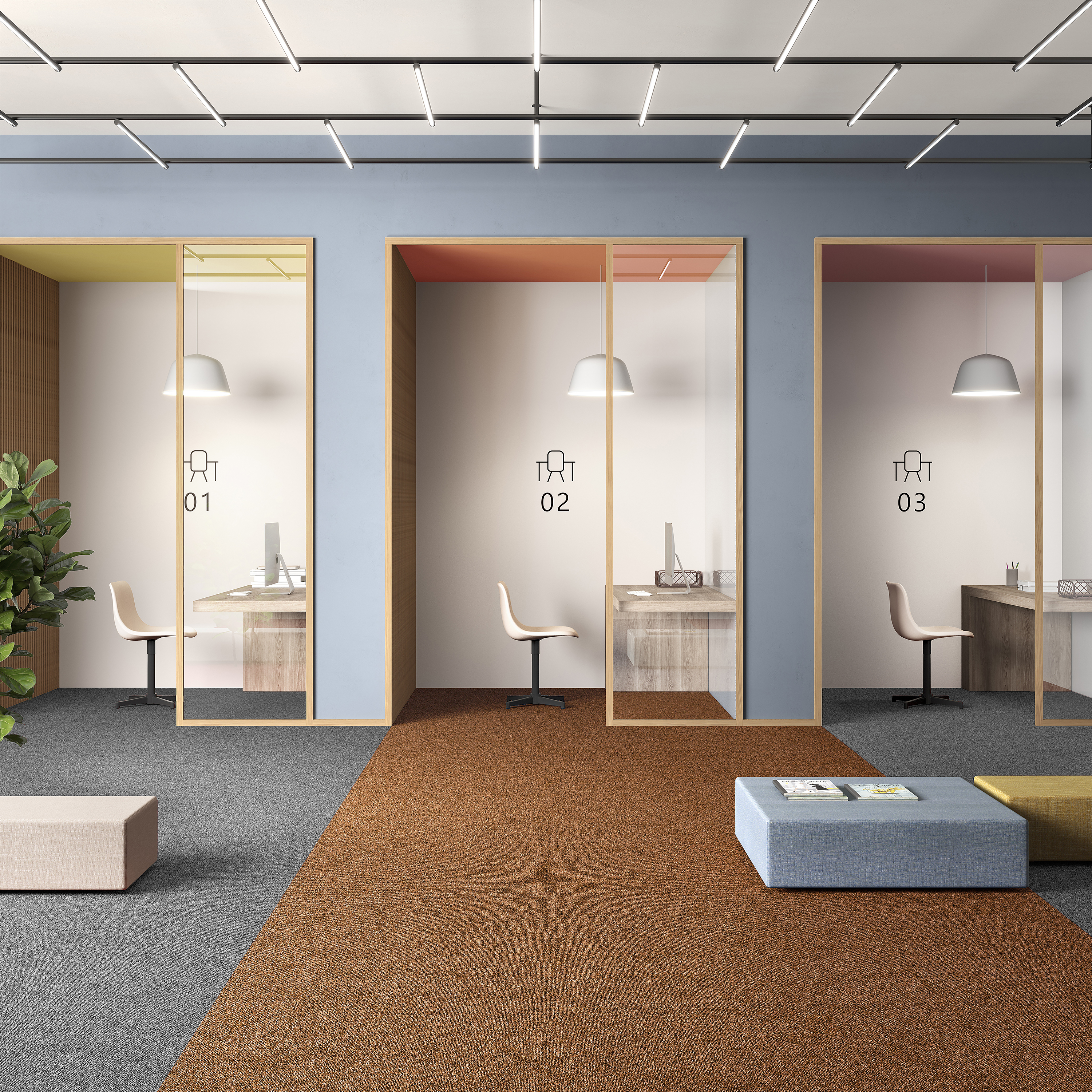 Ковровая плитка Medusa Tile 84 (500*500*5 мм) — купить в Казани