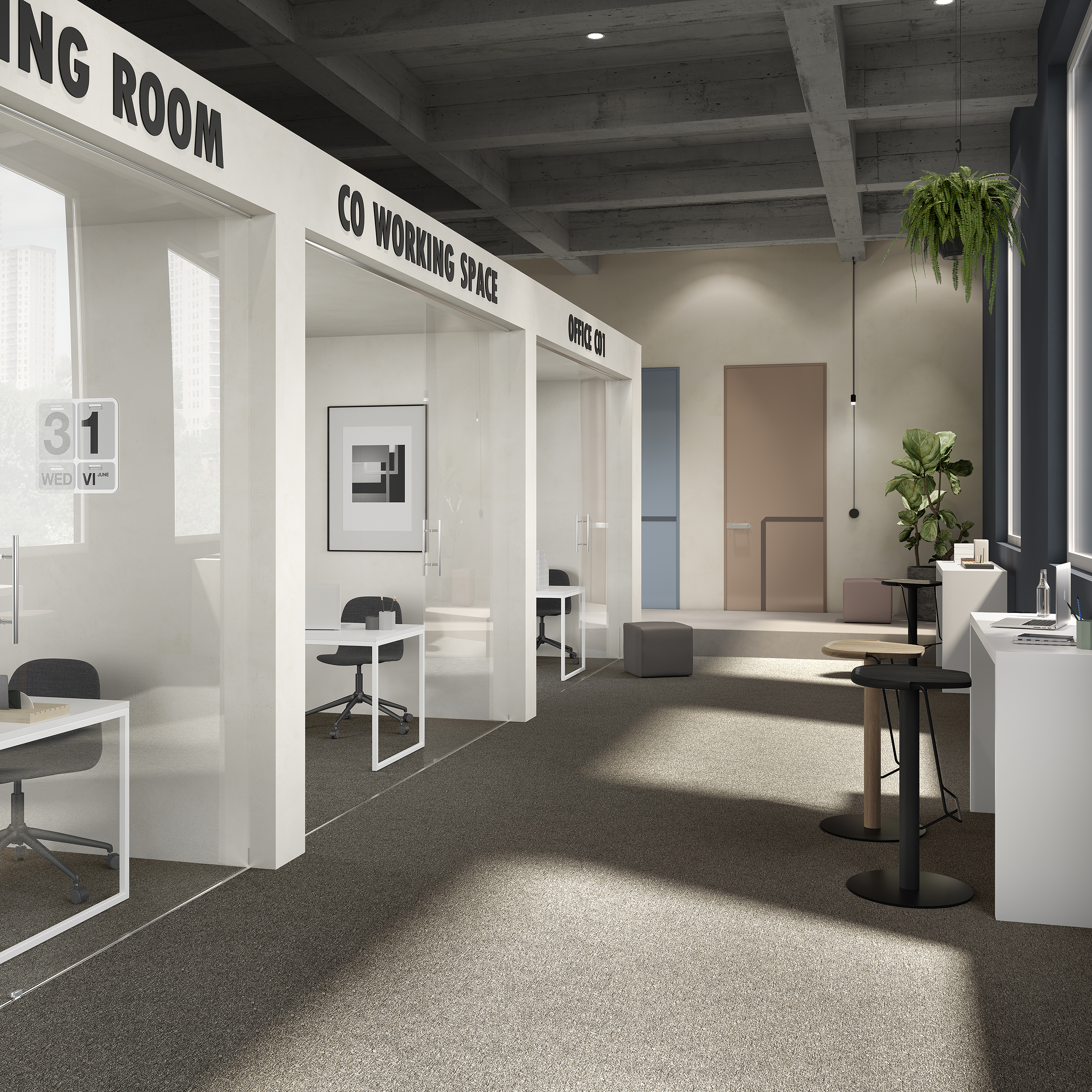 Ковровая плитка Medusa Tile 43 (500*500*5 мм) — купить в Казани