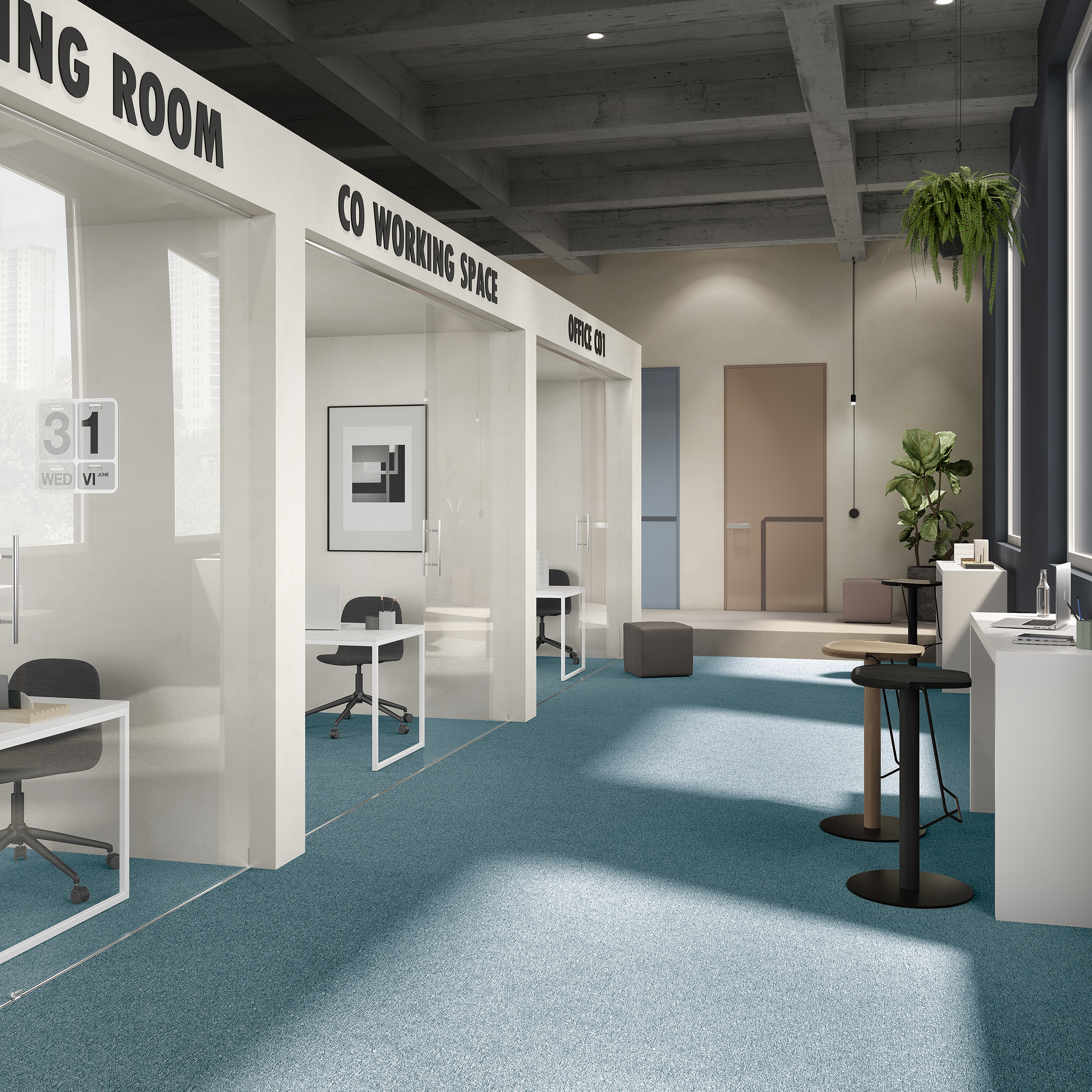 Ковровая плитка Medusa Tile 70 (500*500*5 мм) — купить в Казани