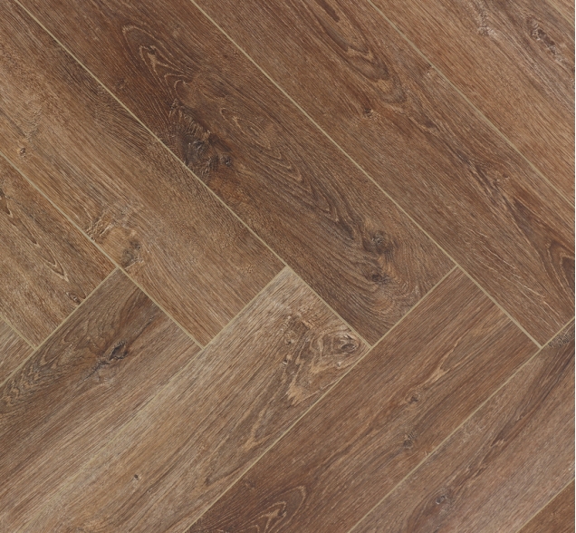 Виниловый ламинат SPC "Cronafloor" Herringbone Дуб Тулуза (640*128*4,5 мм) — купить в Казани