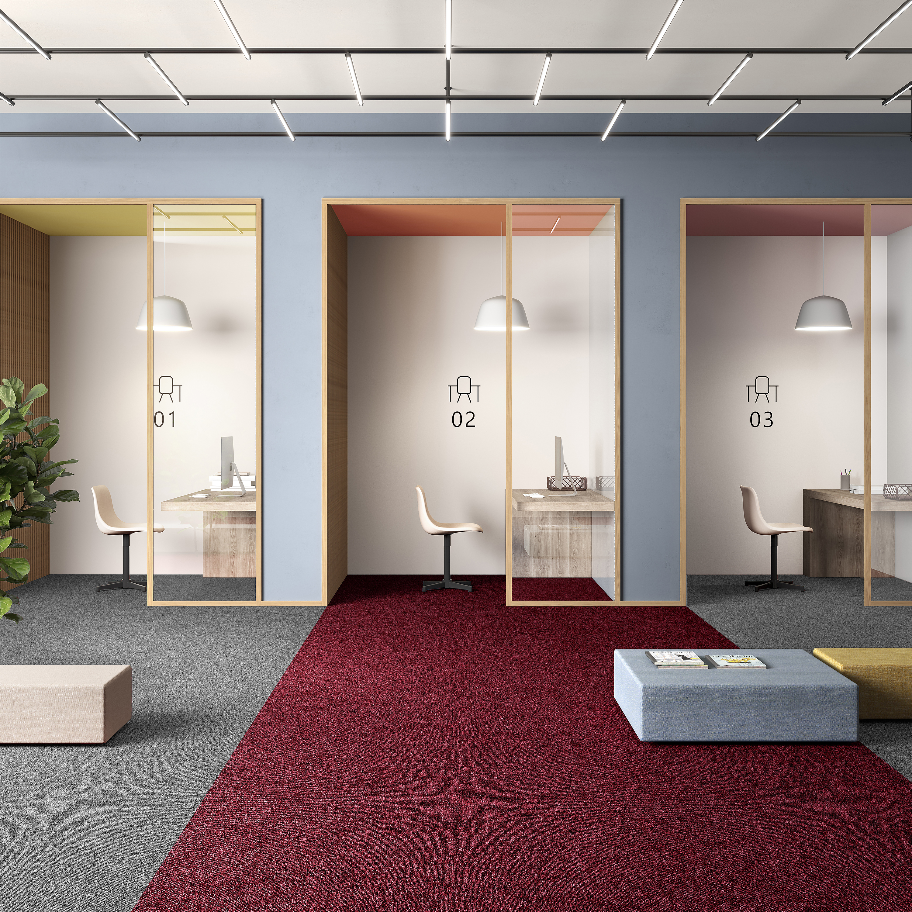 Ковровая плитка Medusa Tile 11 (500*500*5 мм) — купить в Казани