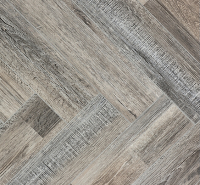 Виниловый ламинат SPC "Cronafloor" Herringbone Дуб Реймс (640*128*4,5 мм) — купить в Казани