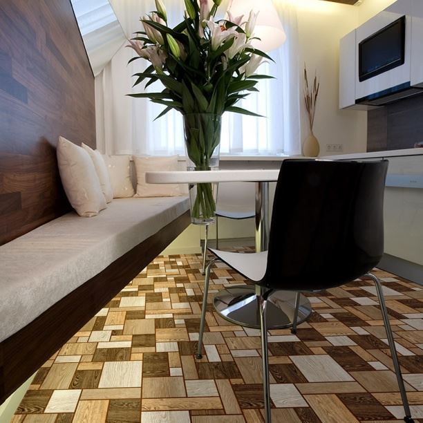 Линолеум бытовой "Комитекс" Печора Тетрис 862 (2,5м) — купить в Казани