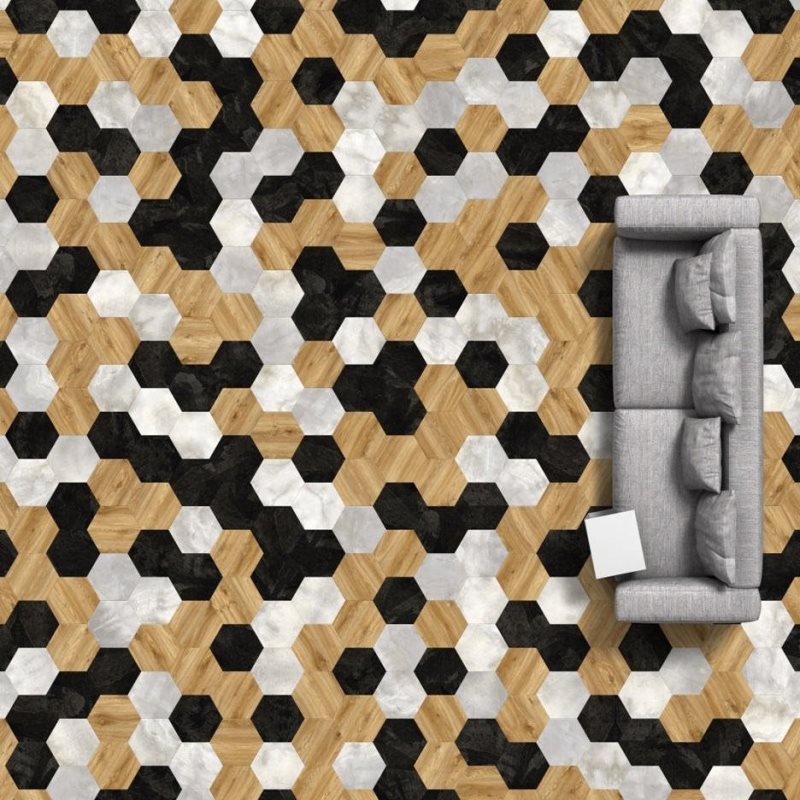 Виниловая плитка Big Hexagon 260 (452,64*392*2,5 мм) — купить в Казани