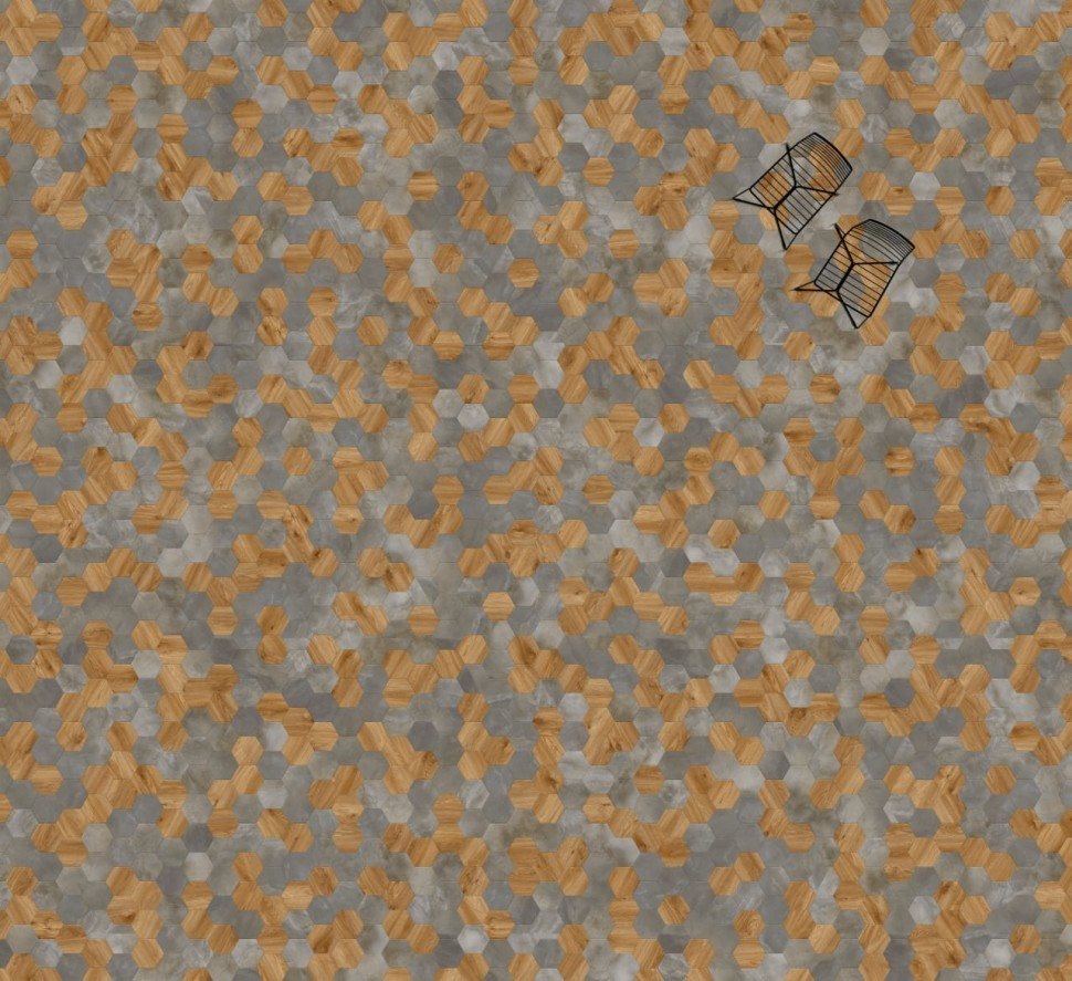 Виниловая плитка "Moduleo" Moods Hexagon 323 (226,32*196*2,5 мм) — купить в Казани