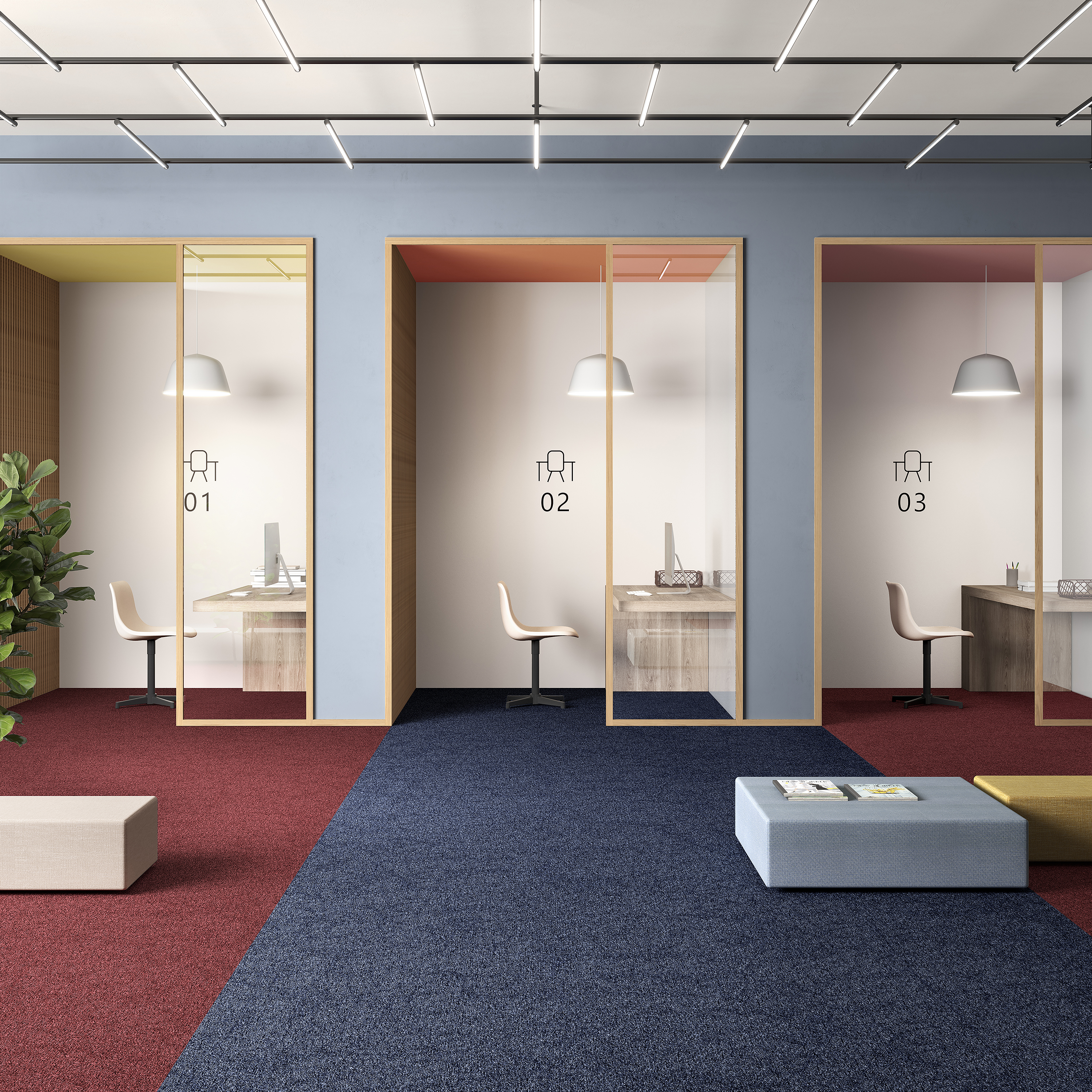 Ковровая плитка Medusa Tile 77 (500*500*5 мм) — купить в Казани