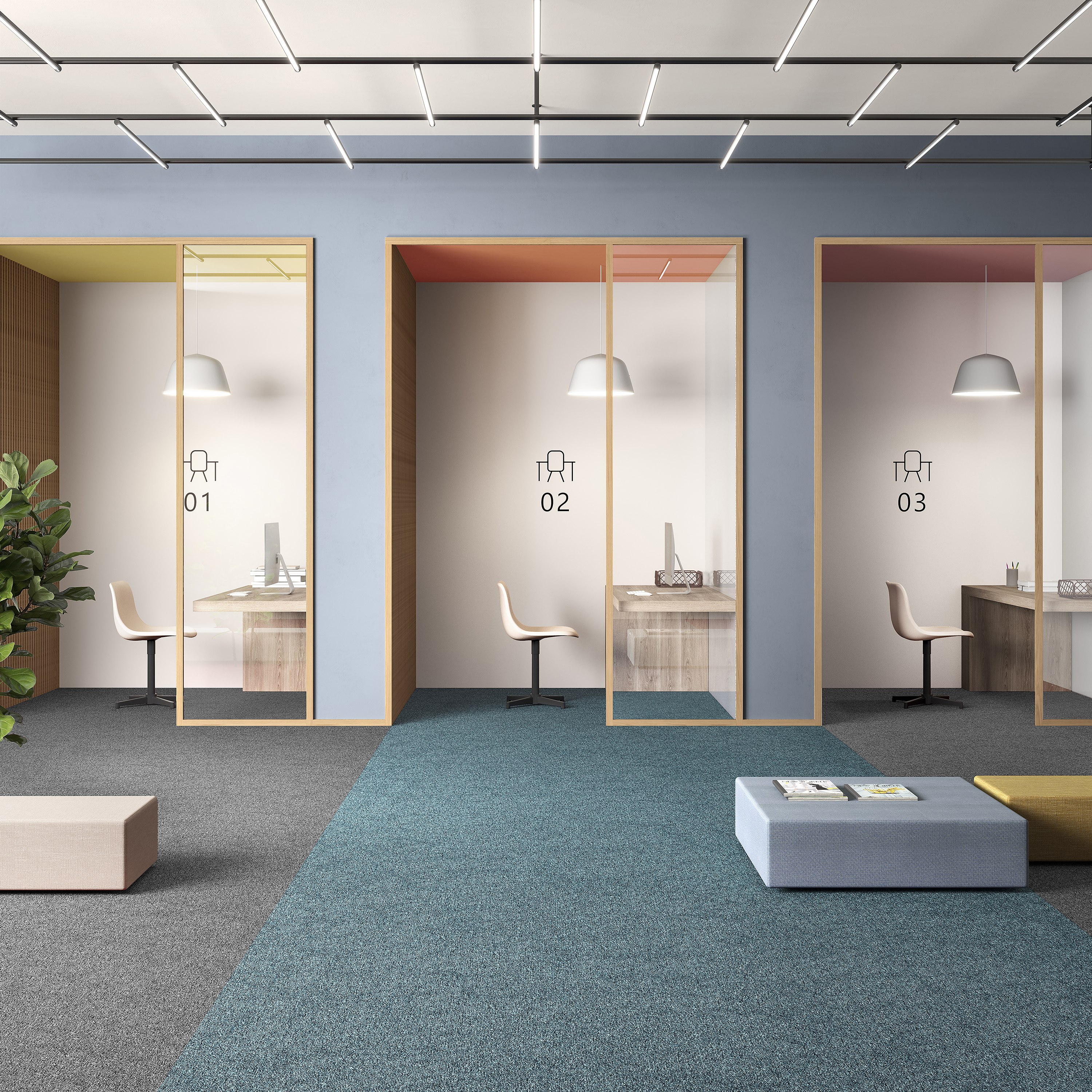 Ковровая плитка Medusa Tile 70 (500*500*5 мм) — купить в Казани