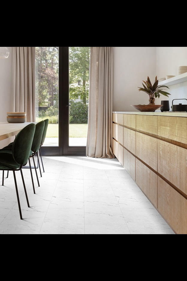 Замковая ПВХ плитка Carrara Marble 112 (610*303*5 мм) — купить в Казани