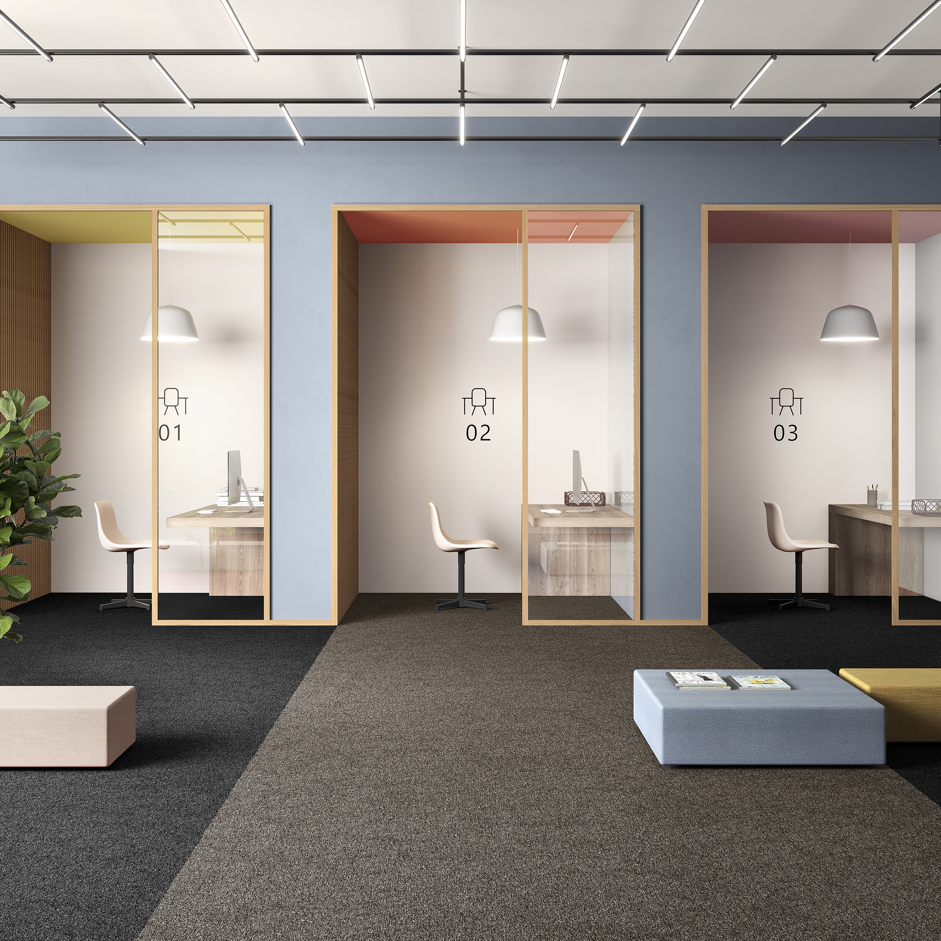 Ковровая плитка Medusa Tile 43 (500*500*5 мм) — купить в Казани