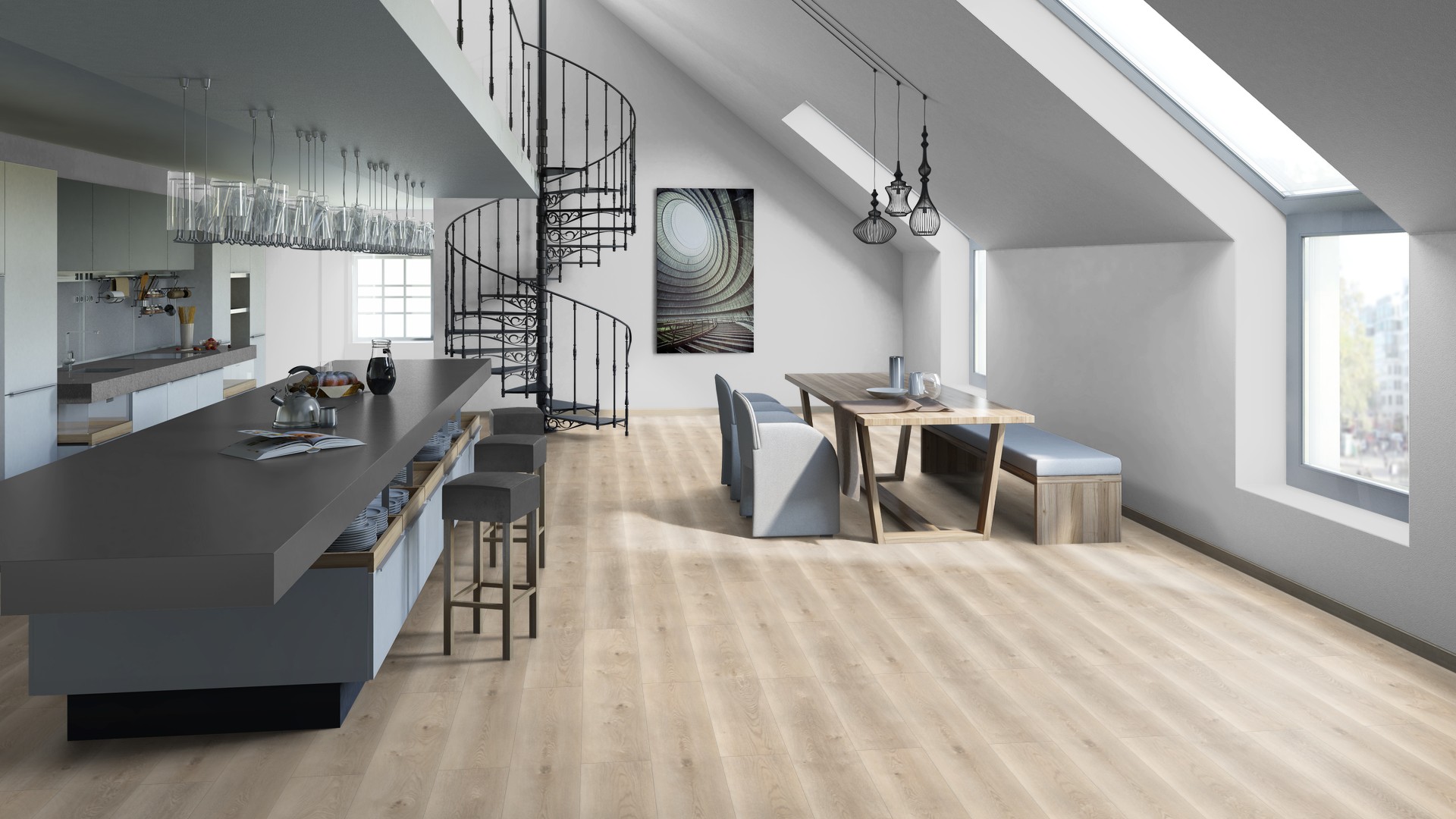 SPC ламинат "Tarkett" Deep House Sean (1400*225*4,6 мм) — купить в Казани