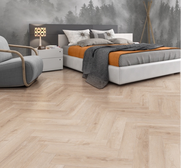 Виниловый ламинат SPC "Cronafloor" Herringbone Дуб Дижон (640*128*4,5 мм) — купить в Казани