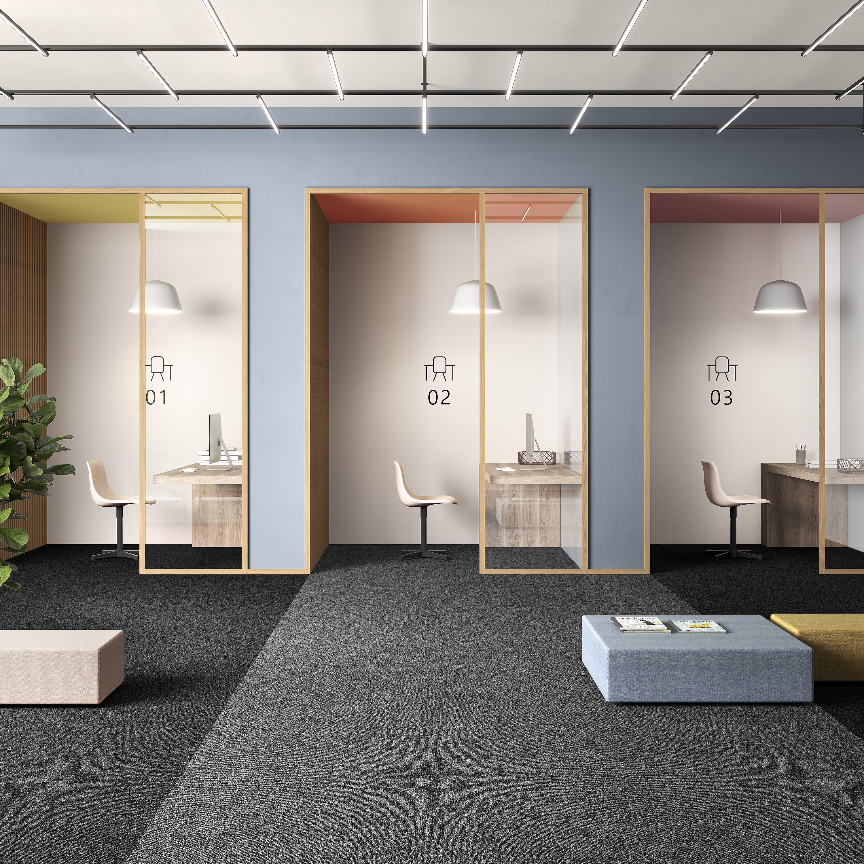 Ковровая плитка Medusa Tile 98 (500*500*5 мм) — купить в Казани