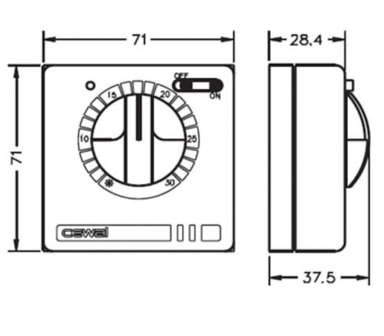 Терморегулятор Cewal RQ10 — купить в Казани