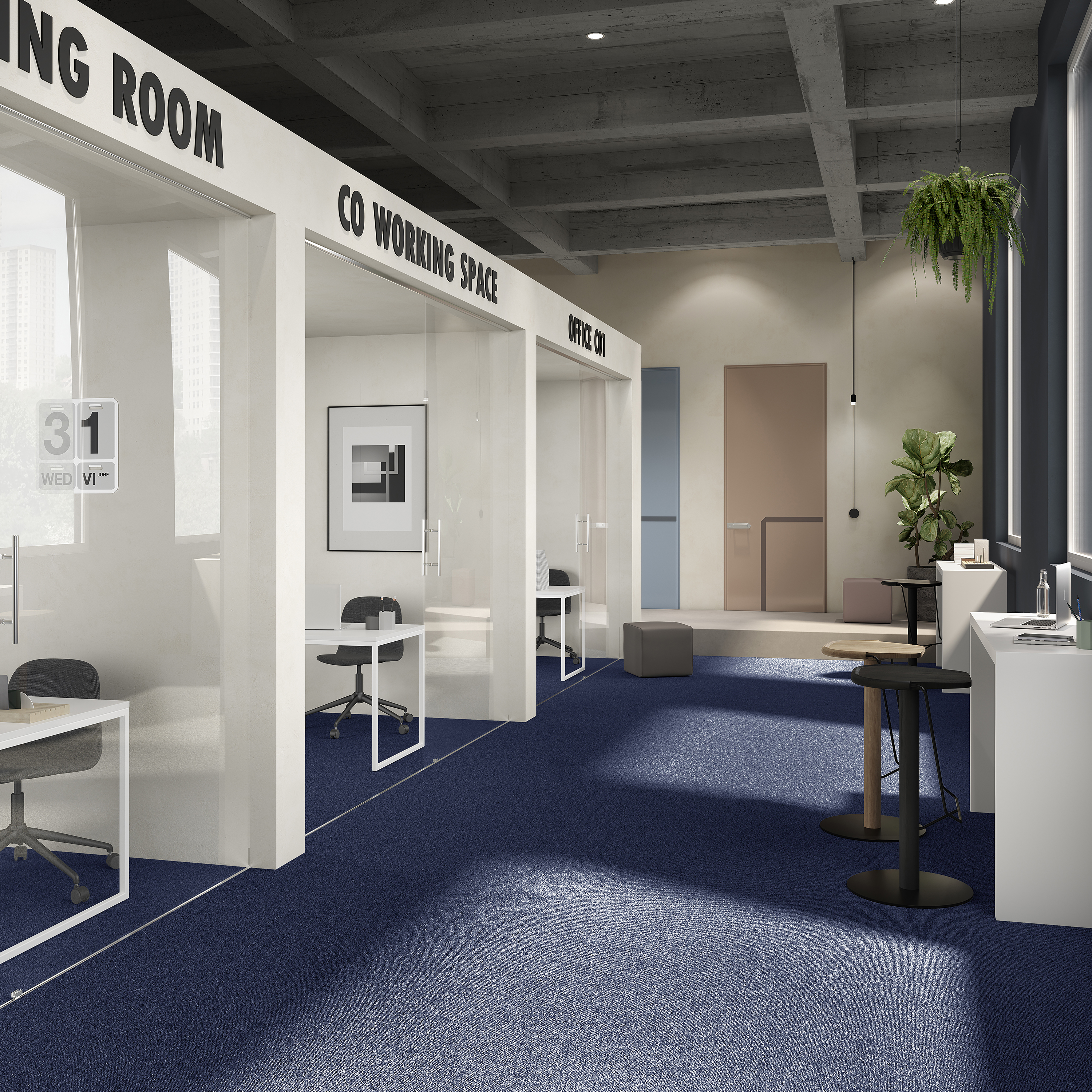 Ковровая плитка Medusa Tile 77 (500*500*5 мм) — купить в Казани