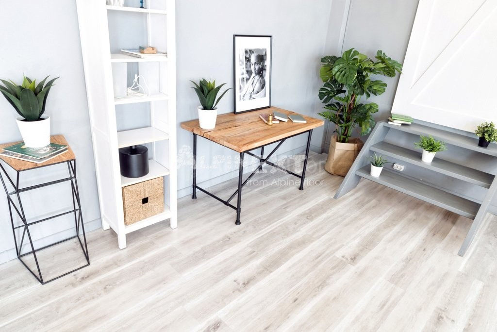 Замковая ПВХ плитка "Alpine Floor" Дуб выбеленный  (1220*183*4мм) — купить в Казани