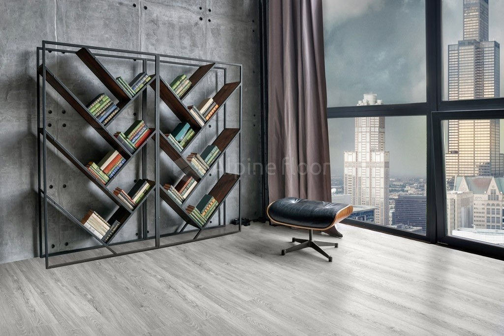 Замковая ПВХ плитка Секвойя Снежная  (1219*184*3,2мм) — купить в Казани