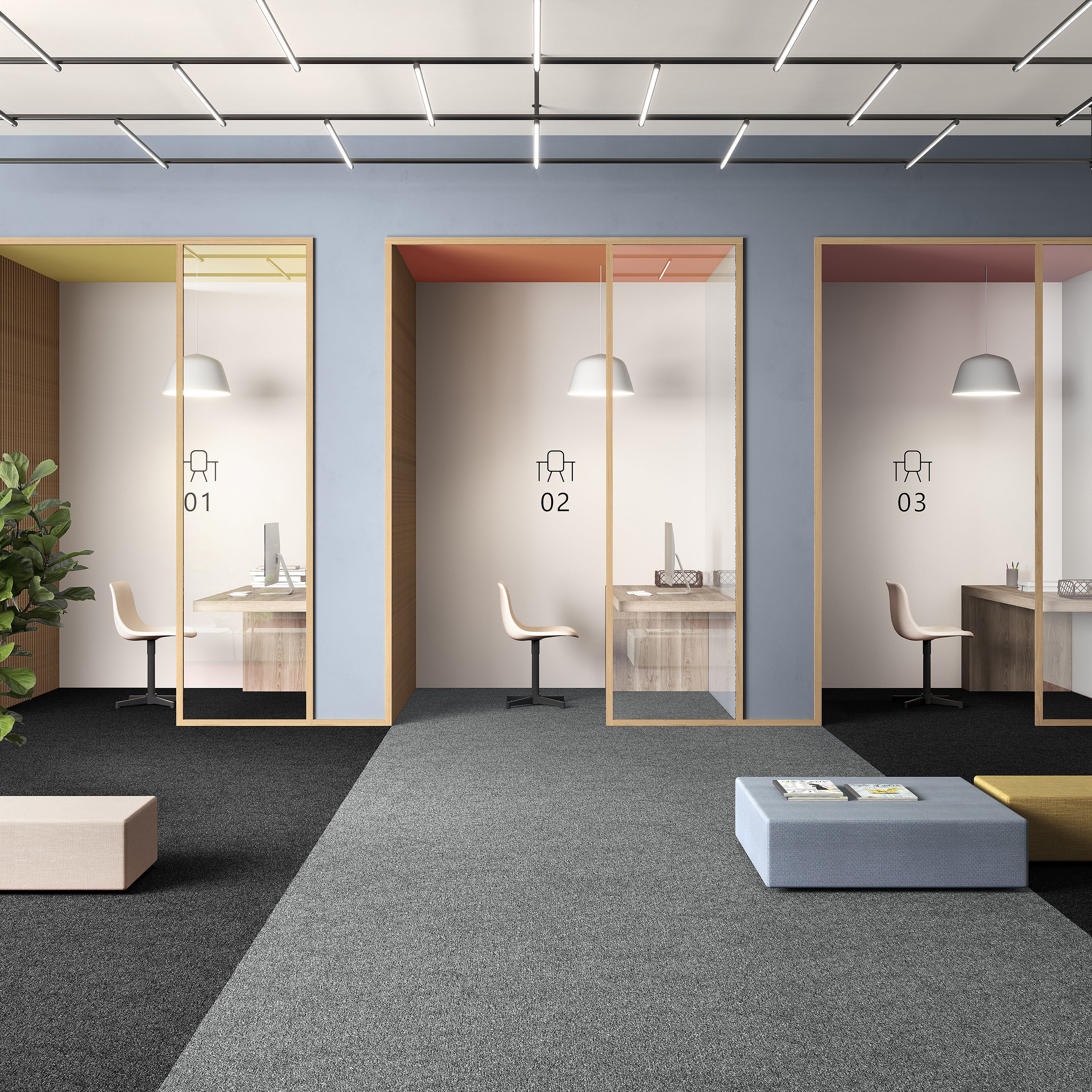 Ковровая плитка Medusa Tile 90 (500*500*5 мм) — купить в Казани