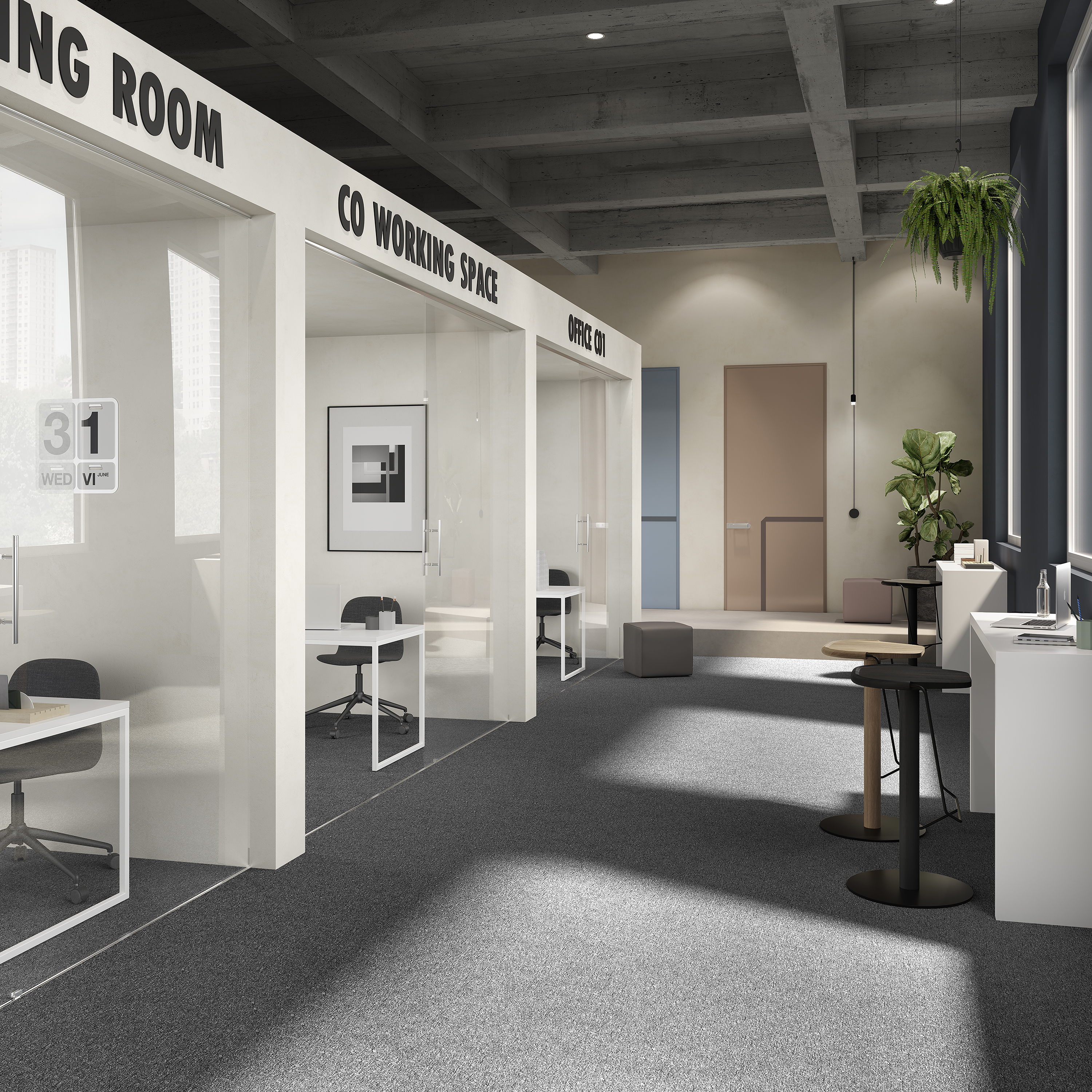 Ковровая плитка Medusa Tile 98 (500*500*5 мм) — купить в Казани